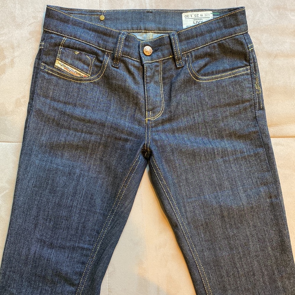 DIESEL Jeans - Livy Women's Dark Wash Slim Straight Leg Size 25